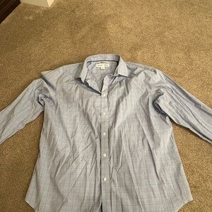 Old Navy Blue Checkered Button-Down Shirt
